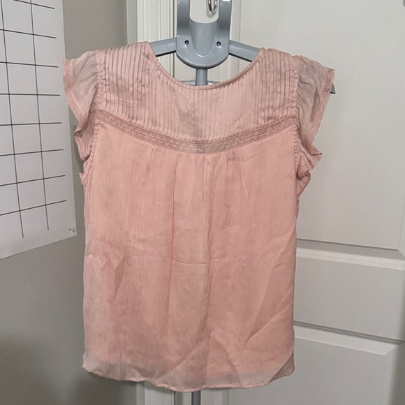 Velvet by Graham & Spencer Pink Lace Trim Blouse - Picture 4 of 6